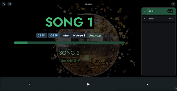 Built In Setlist Control